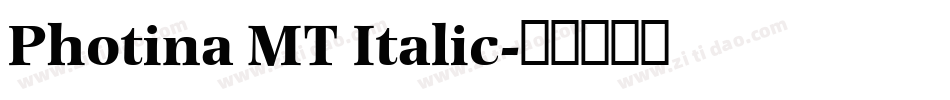 Photina MT Italic字体转换